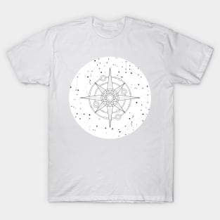 Endless Texture of Cosmic Universe with Ice Crystal Mechanical Stars T-Shirt